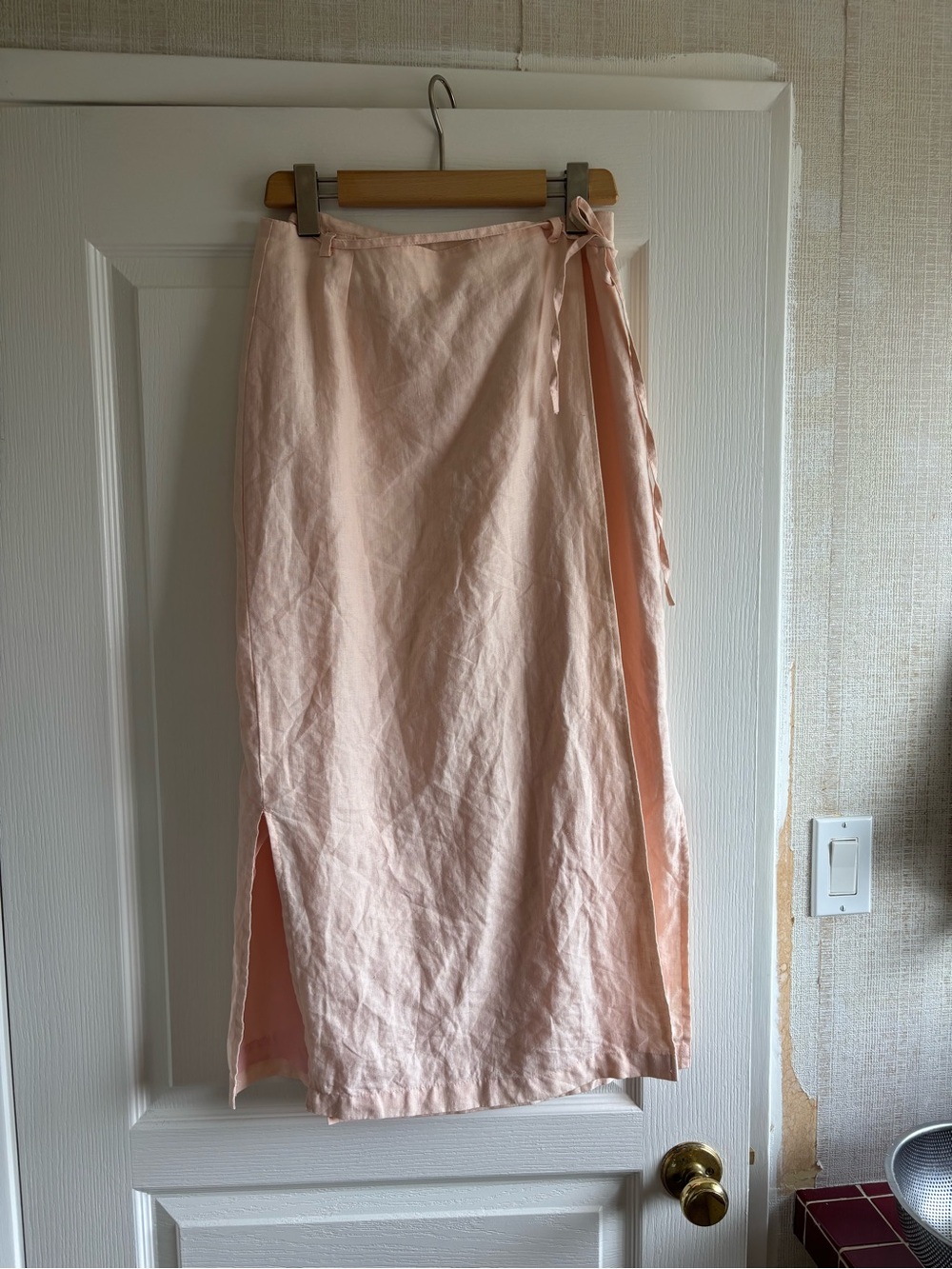 Liz Claiborne Light Pink Midi Wrap Skirt